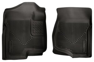 Cadillac Escalade Floor Liners - Front - Husky Liners - X-act Contour - Black - `07-`12